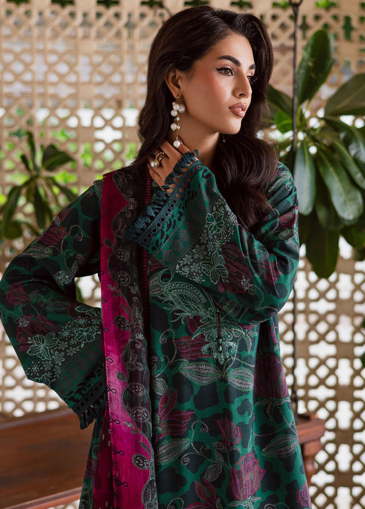 Nureh Printed Slub Linen Suits Unstitched 3 Piece NU25VL SP-163 - Winter Collection
