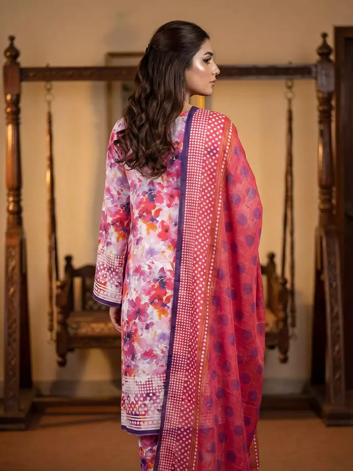 Salitex Unstitched Printed Lawn Silk 3 Piece Suit SUNS7ASI369 - Casual Collection
