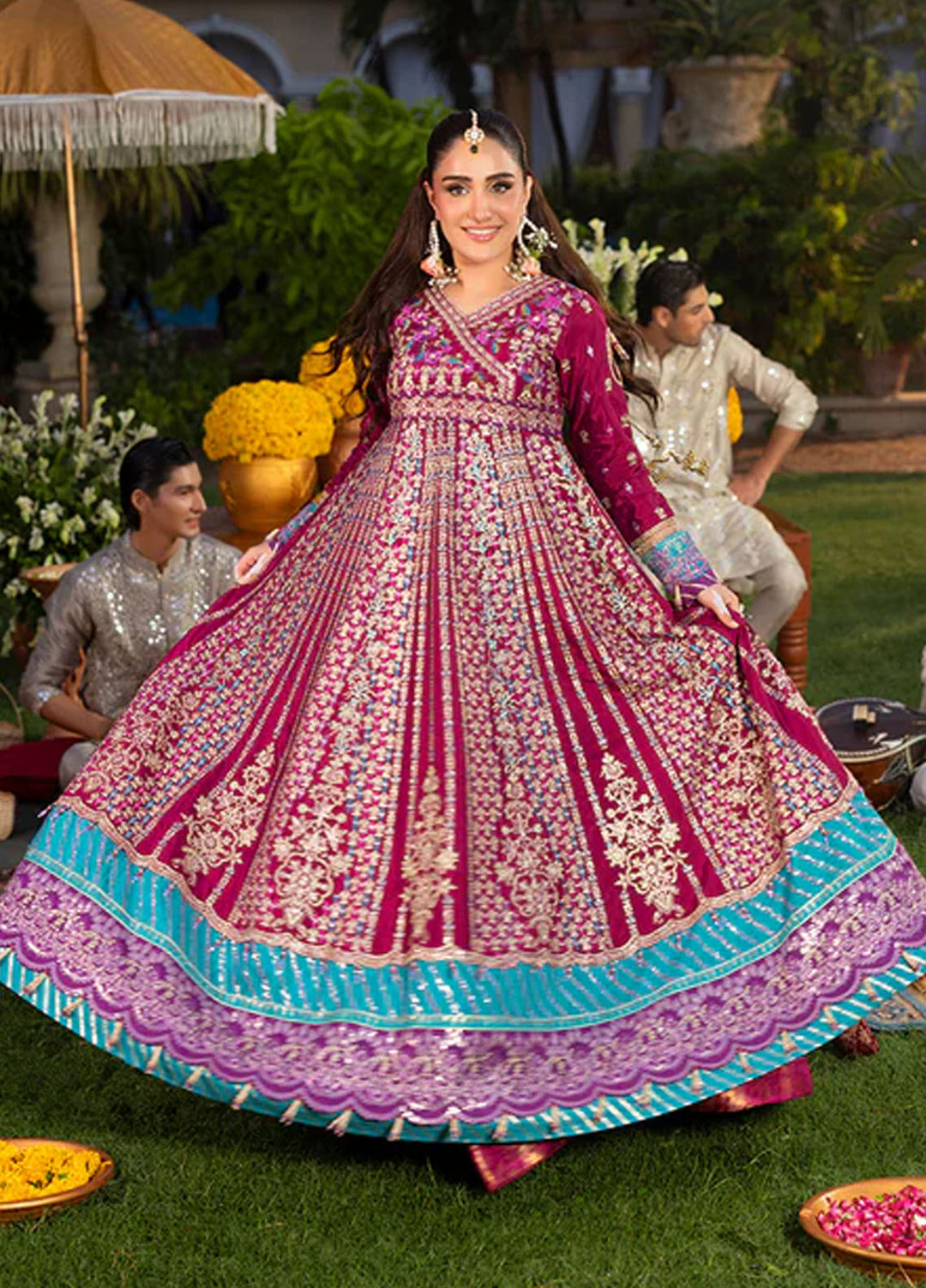 Haye Dil by Sahane Embroidered Raw Silk Suits Unstitched 3 Piece SNE25HD CT 29002 Song of Joy - Formals Collection