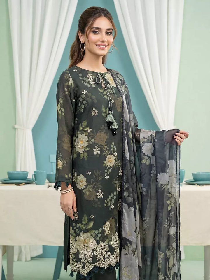 Salitex Women Unstitched Embroidered Lawn 3 Piece Suit SUNS8FS212 - Casual Collection