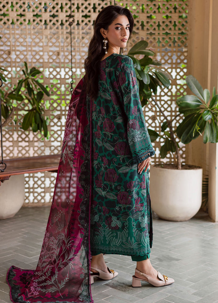 Nureh Printed Slub Linen Suits Unstitched 3 Piece NU25VL SP-163 - Winter Collection
