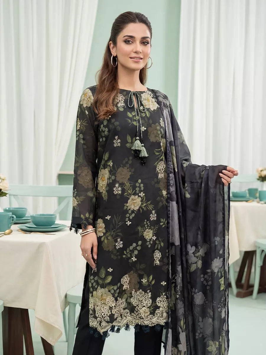 Salitex Women Unstitched Embroidered Lawn 3 Piece Suit SUNS8FS212 - Casual Collection