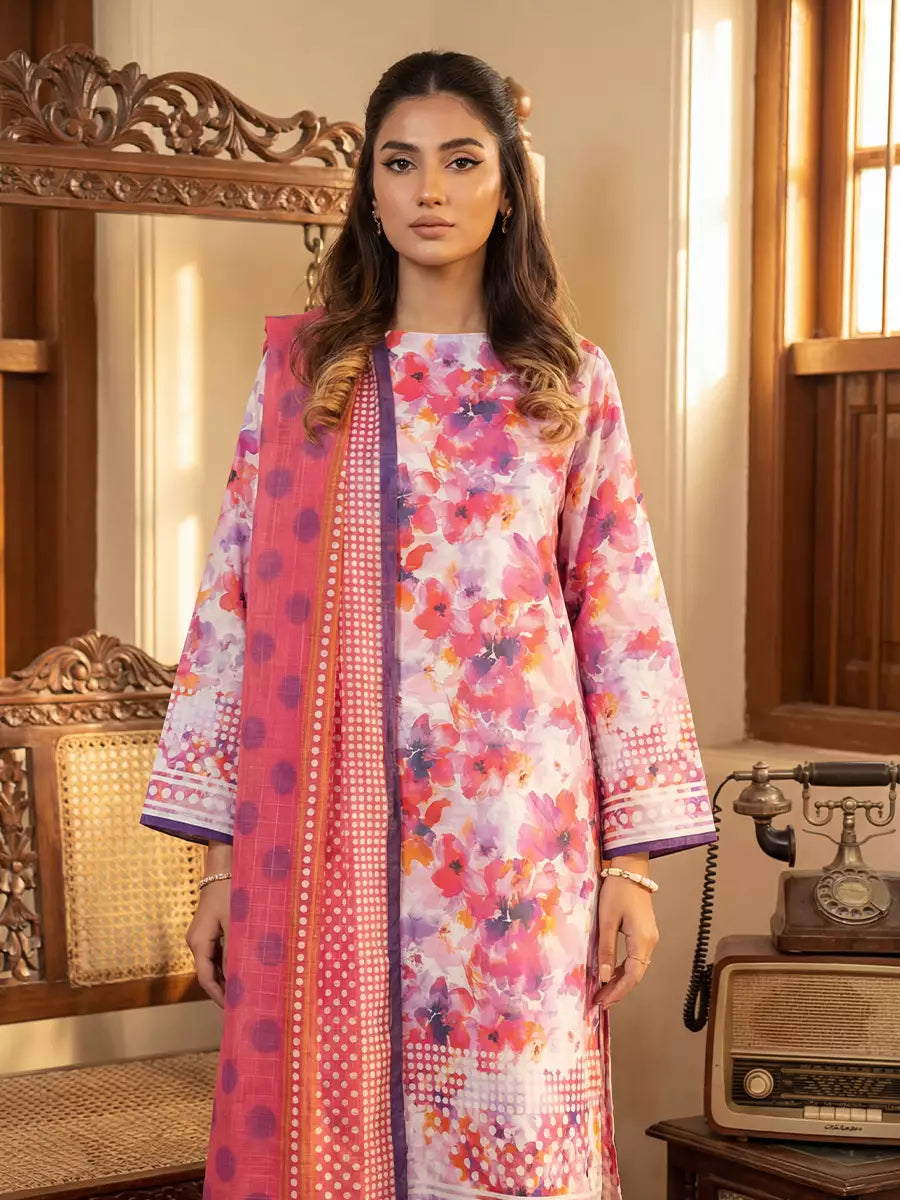 Salitex Unstitched Printed Lawn Silk 3 Piece Suit SUNS7ASI369 - Casual Collection