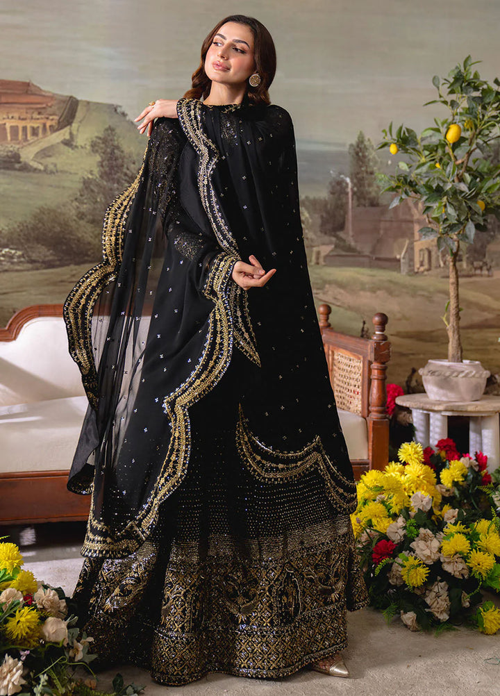 Dastaan by Neeshay Embroidered Chiffon Suits Unstitched 3 Piece NSH25DU Nayab - Formals Collection