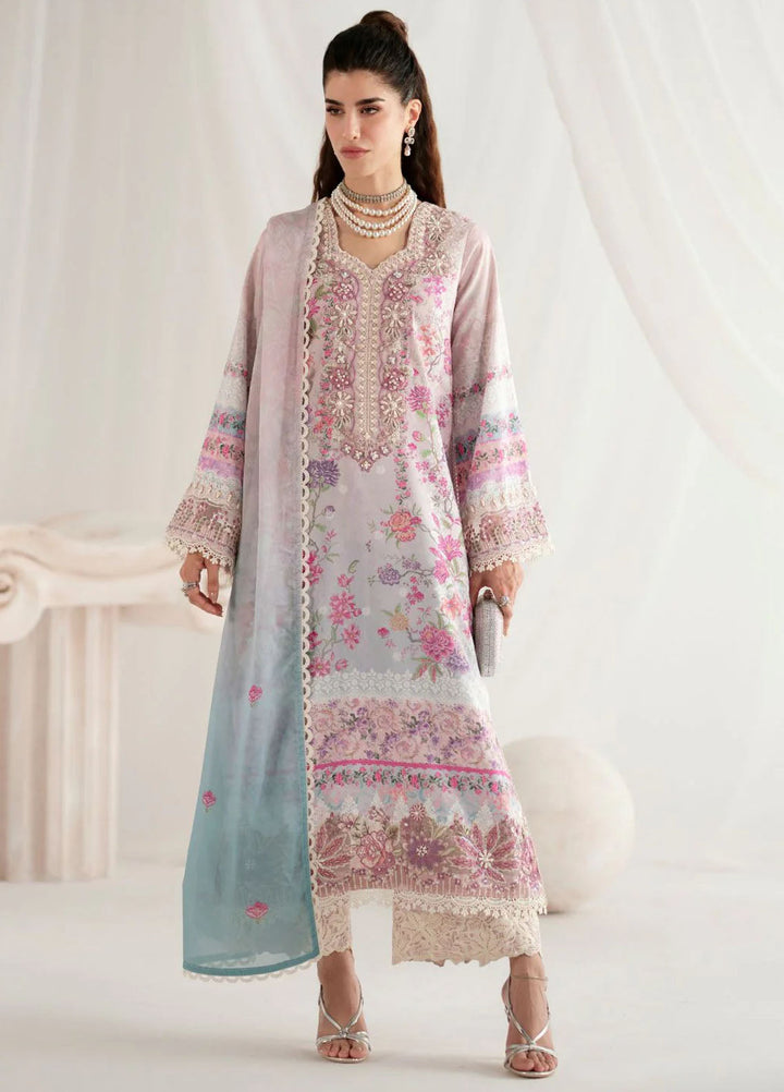 Garden Whisper by Ajr couture Embroidered Silk Suits Unstitched 3 Piece AJR25GWAJR-PS-01 Floris - Formals Collection