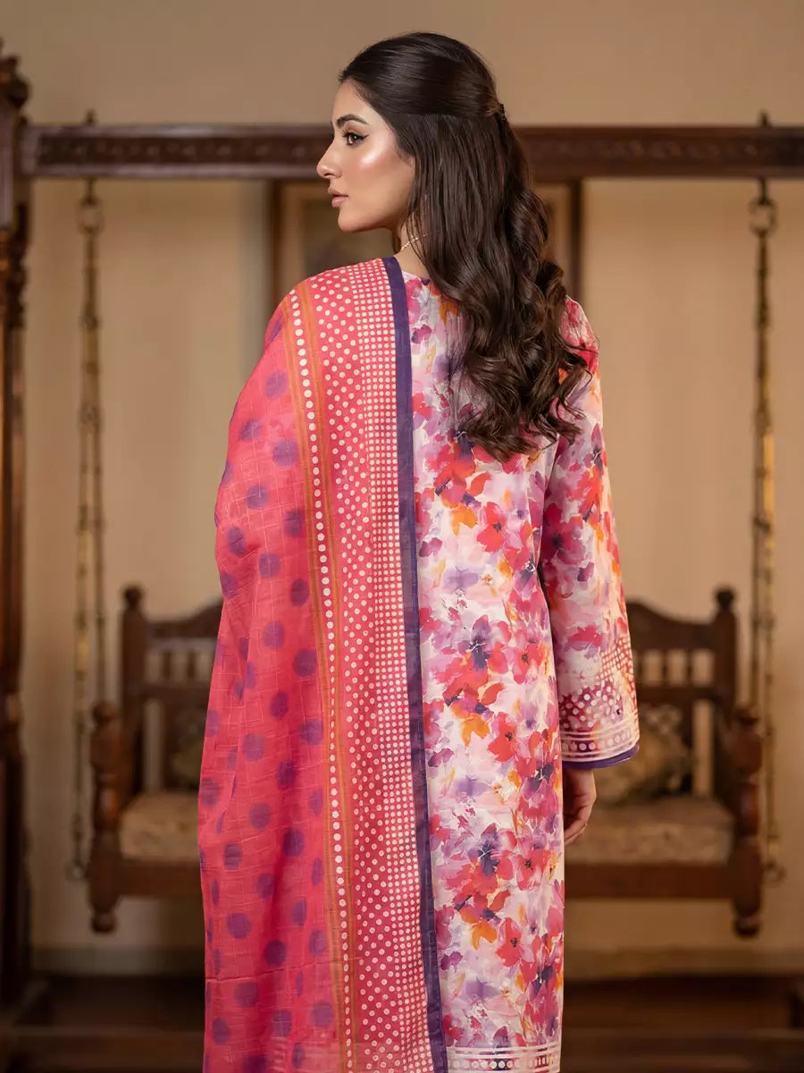 Salitex Unstitched Printed Lawn Silk 3 Piece Suit SUNS7ASI369 - Casual Collection