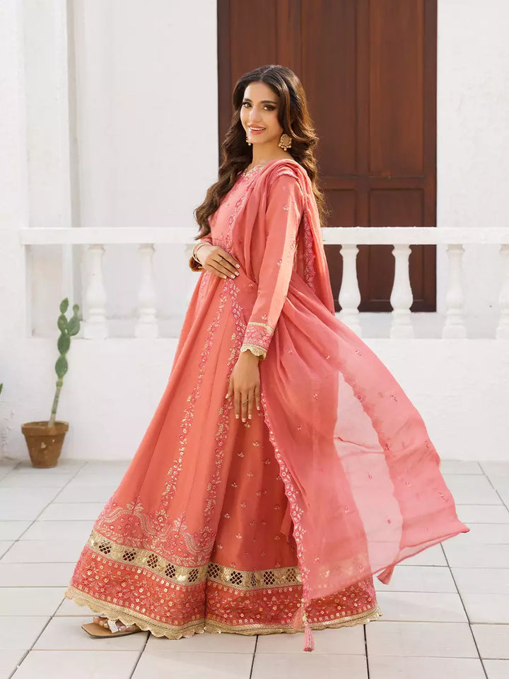 Salitex Unstitched Embroidered Chiffon 3 Piece Suit SUNW7CH111 - Festive Collection