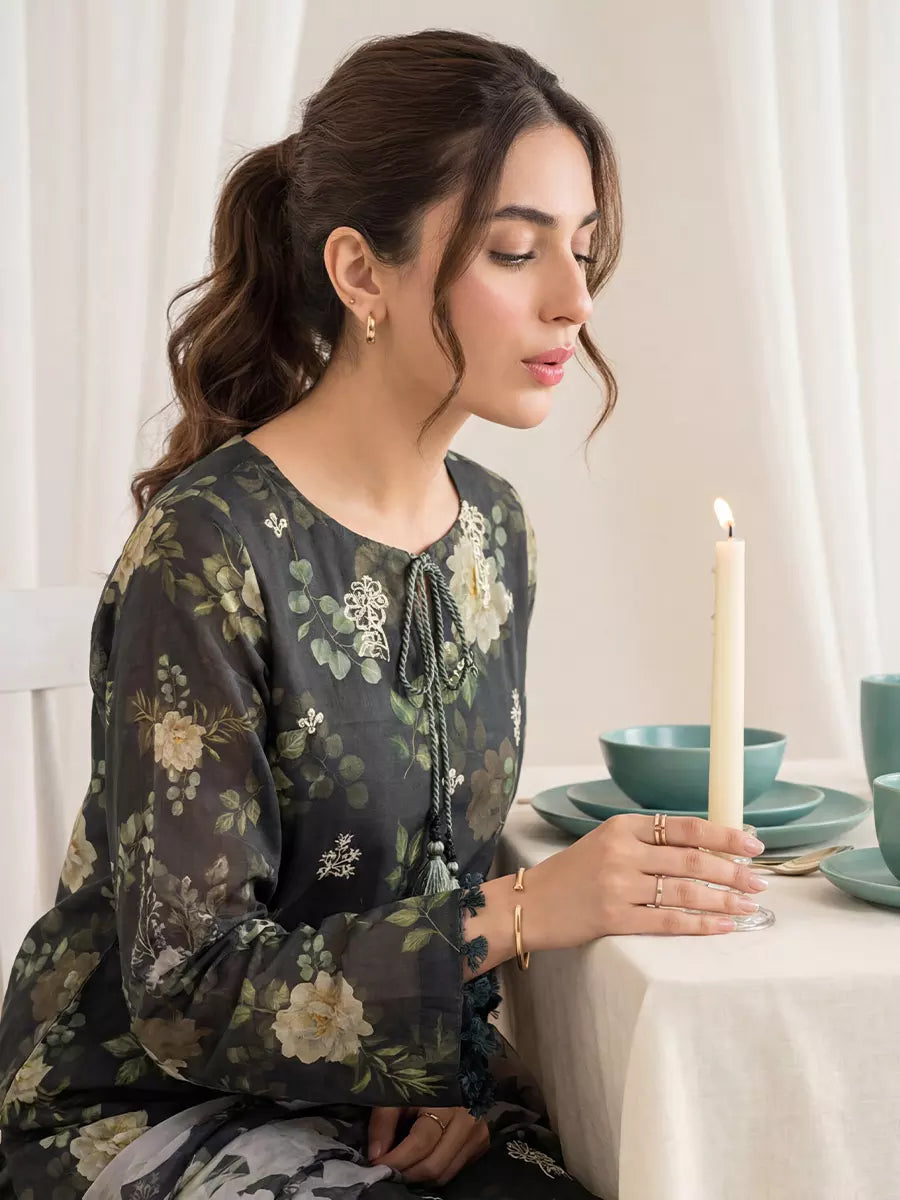 Salitex Women Unstitched Embroidered Lawn 3 Piece Suit SUNS8FS212 - Casual Collection