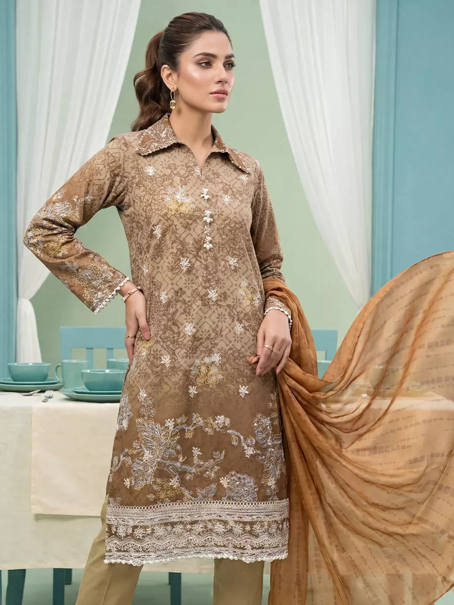 Salitex Women Unstitched Embroidered Lawn 3 Piece Suit SUNS8FS211 - Casual Collection