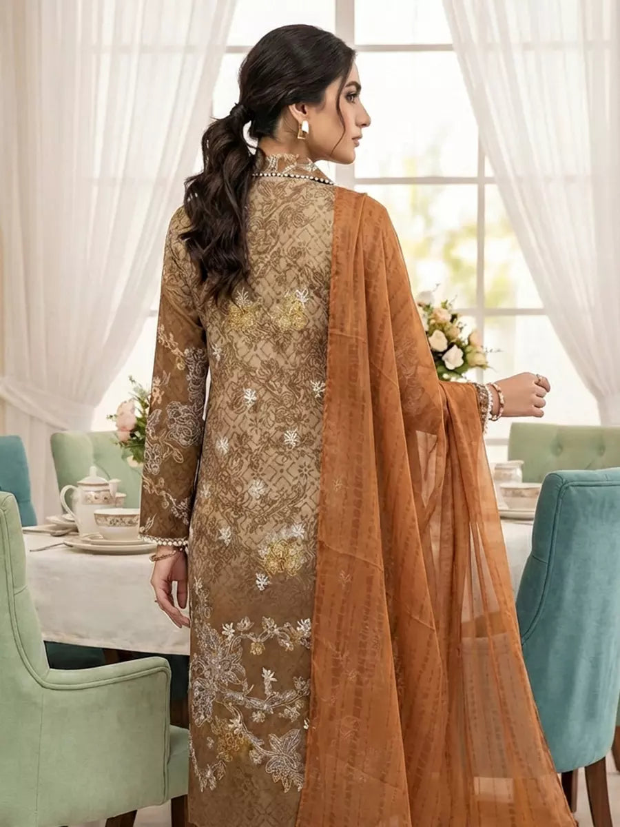 Salitex Women Unstitched Embroidered Lawn 3 Piece Suit SUNS8FS211 - Casual Collection