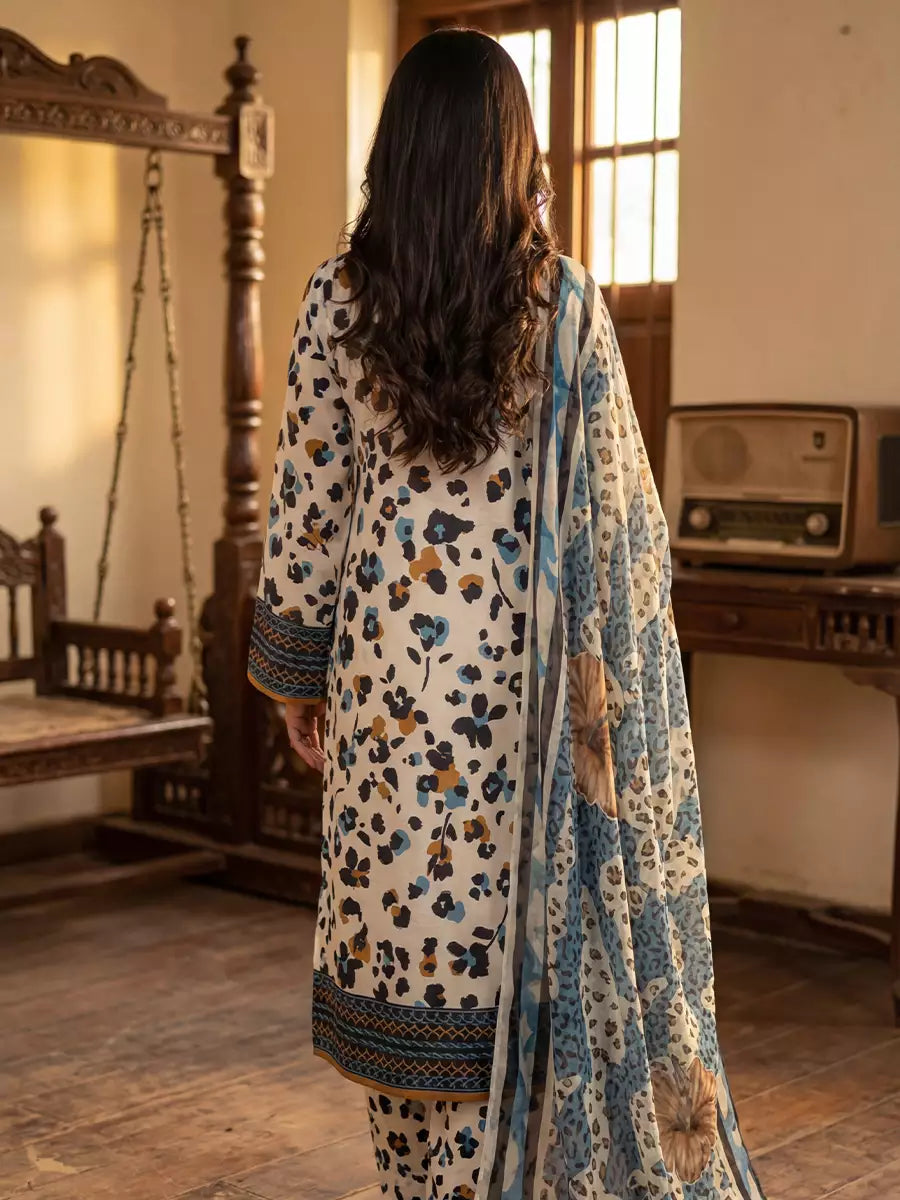 Salitex Unstitched Printed Lawn Silk 3 Piece Suit SUNS7ASI367 - Casual Collection