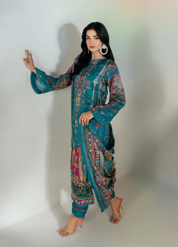 Monarque en Silk by Sahane Hand work Silk 3 Piece Suit CT-37006-Monroe - Festive Collection