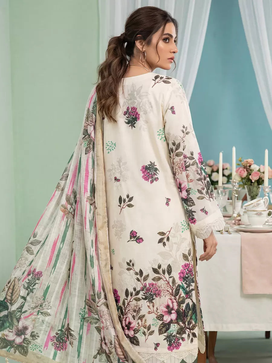 Salitex Women Unstitched Embroidered Lawn 3 Piece Suit SUNS8FS206 - Casual Collection
