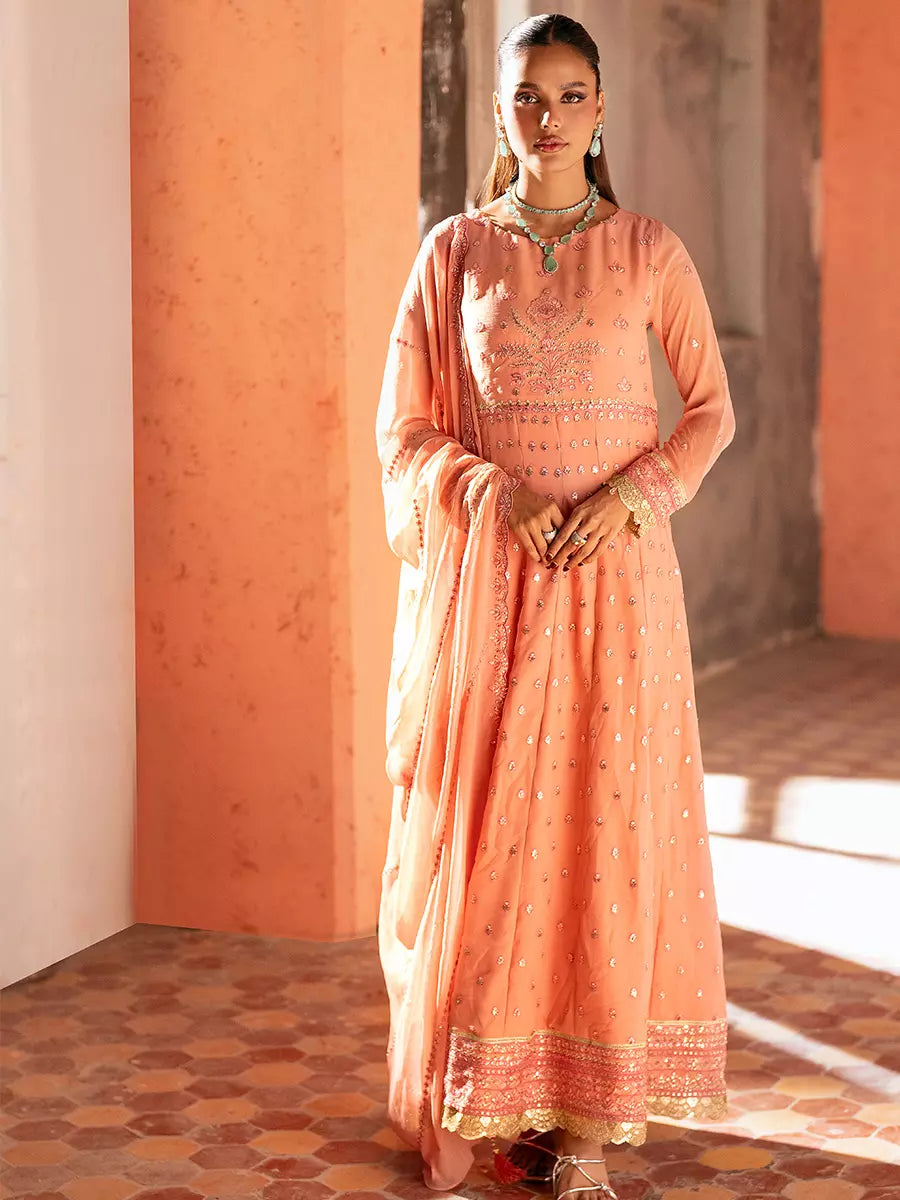 Salitex Unstitched Embroidered Chiffon 3 Piece Suit SUNW7JI113UT - Eid Collection