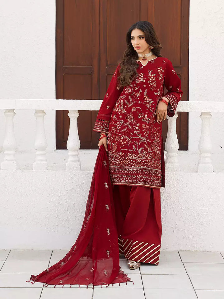 Salitex Unstitched Embroidered Chiffon 3 Piece Suit SUNW7CH115 - Festive Collection