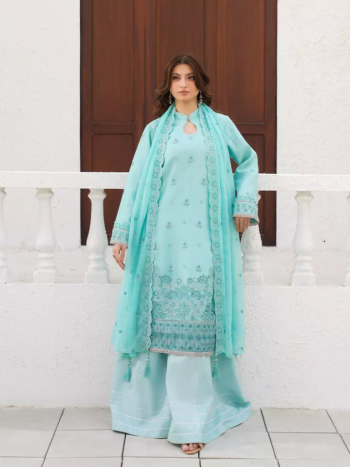 Salitex Unstitched Embroidered Chiffon 3 Piece Suit SUNW7CH108 - Festive Collection