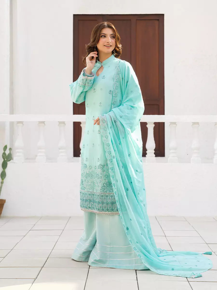 Salitex Unstitched Embroidered Chiffon 3 Piece Suit SUNW7CH108 - Festive Collection