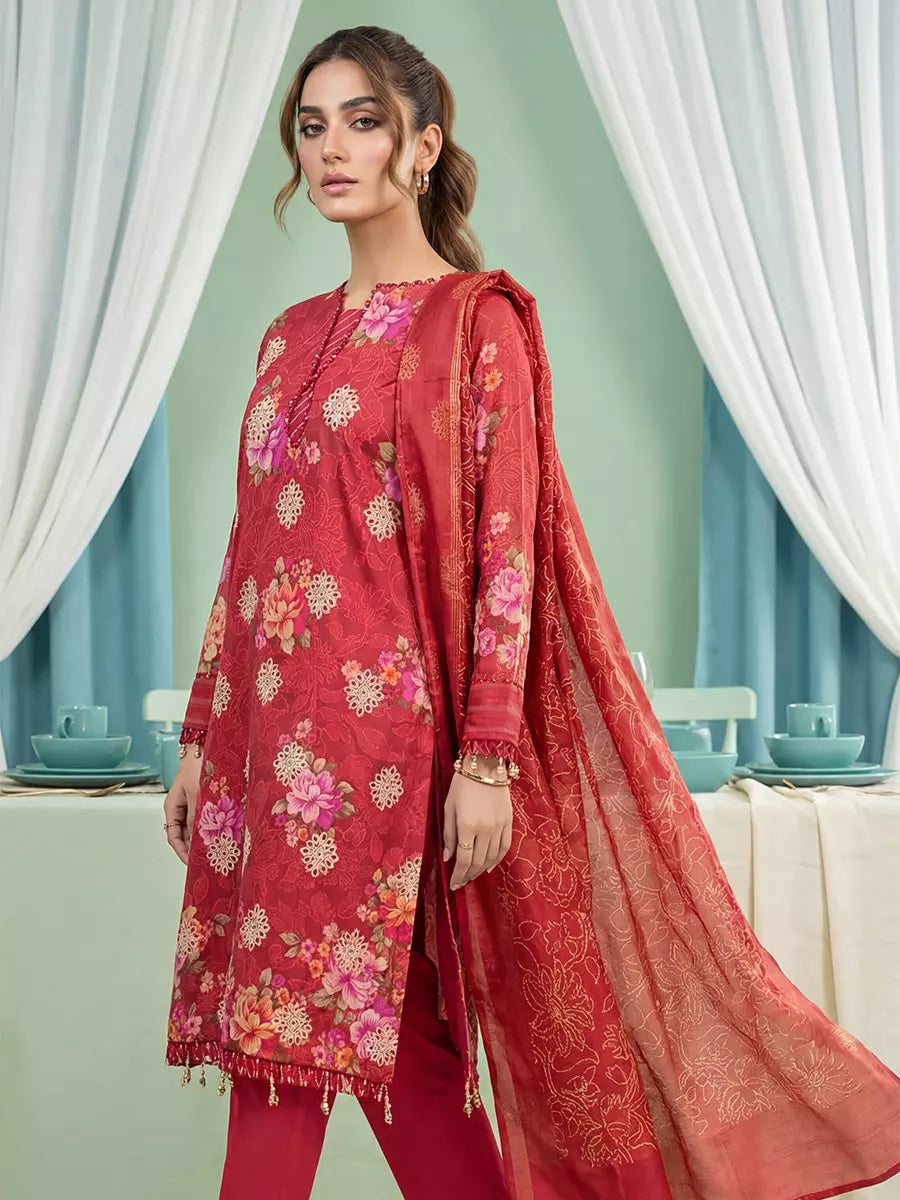 Salitex Women Unstitched Embroidered Lawn 3 Piece Suit SUNS8FS203 - Casual Collection