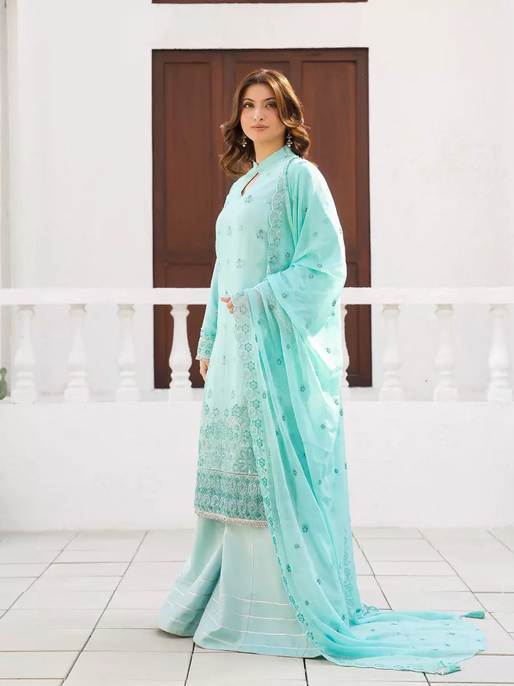 Salitex Unstitched Embroidered Chiffon 3 Piece Suit SUNW7CH108 - Festive Collection