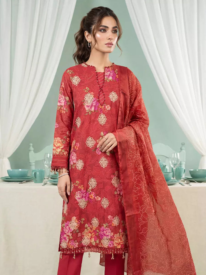 Salitex Women Unstitched Embroidered Lawn 3 Piece Suit SUNS8FS203 - Casual Collection