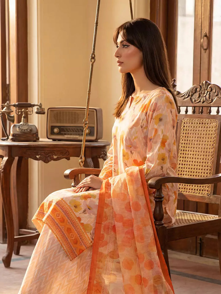 Salitex Unstitched Printed Lawn Silk 3 Piece Suit SUNS7ASI363 - Casual Collection
