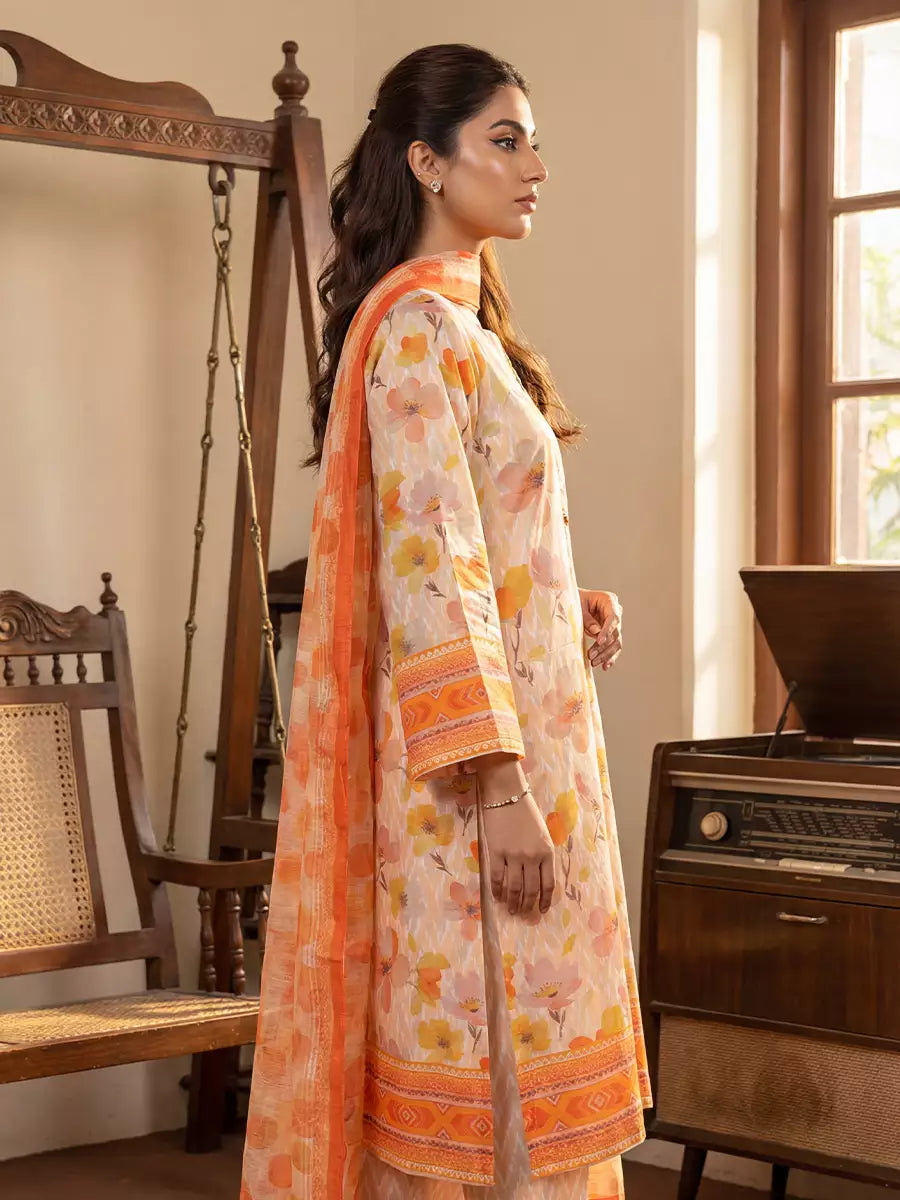 Salitex Unstitched Printed Lawn Silk 3 Piece Suit SUNS7ASI363 - Casual Collection