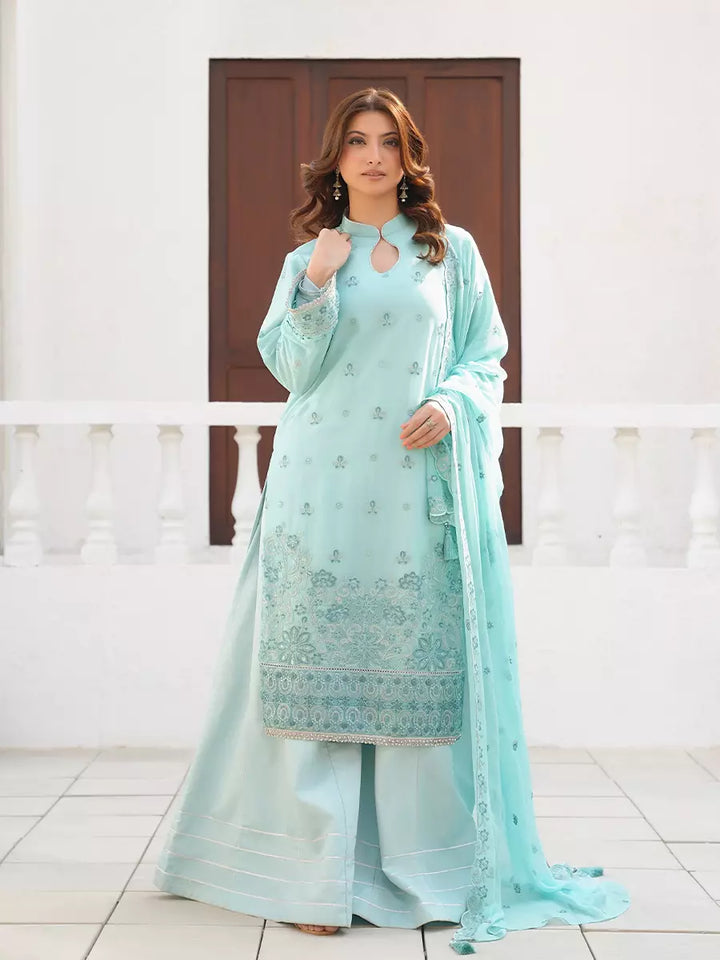 Salitex Unstitched Embroidered Chiffon 3 Piece Suit SUNW7CH108 - Festive Collection