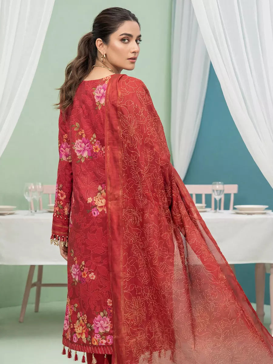 Salitex Women Unstitched Embroidered Lawn 3 Piece Suit SUNS8FS203 - Casual Collection