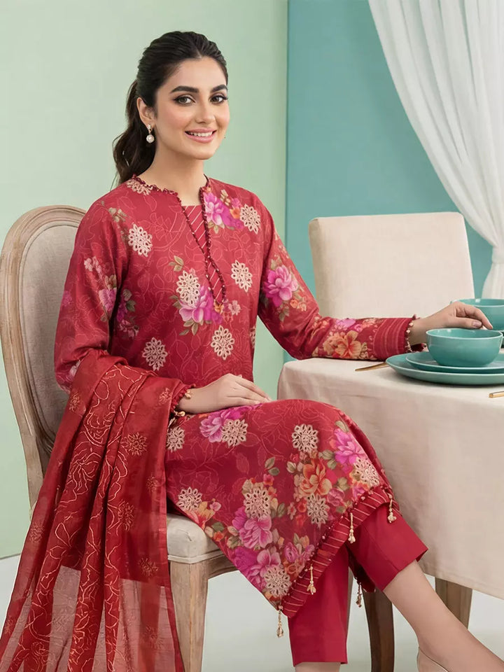 Salitex Women Unstitched Embroidered Lawn 3 Piece Suit SUNS8FS203 - Casual Collection