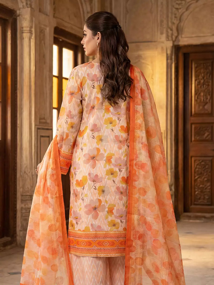 Salitex Unstitched Printed Lawn Silk 3 Piece Suit SUNS7ASI363 - Casual Collection