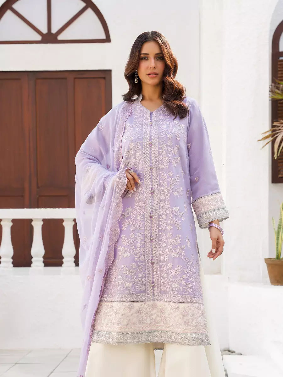 Salitex Unstitched Embroidered Chiffon 3 Piece Suit SUNW7CH102 - Festive Collection