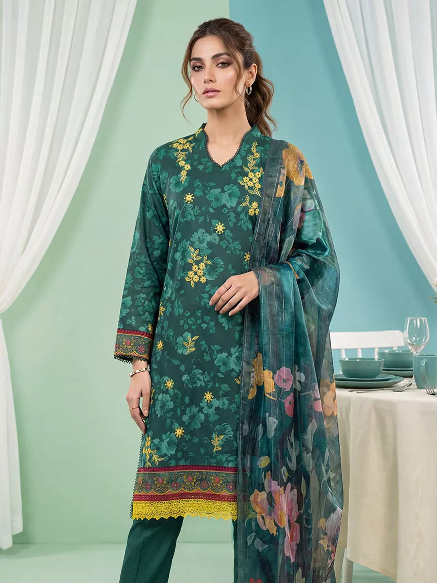 Salitex Women Unstitched Embroidered Lawn 3 Piece Suit SUNS8FS202 - Casual Collection