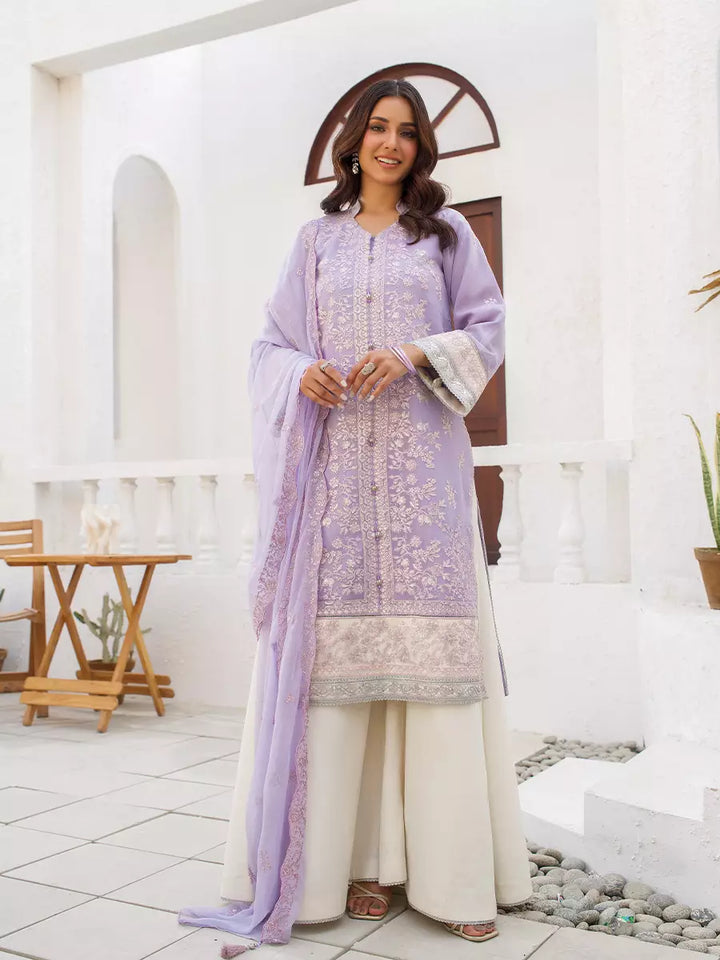 Salitex Unstitched Embroidered Chiffon 3 Piece Suit SUNW7CH102 - Festive Collection