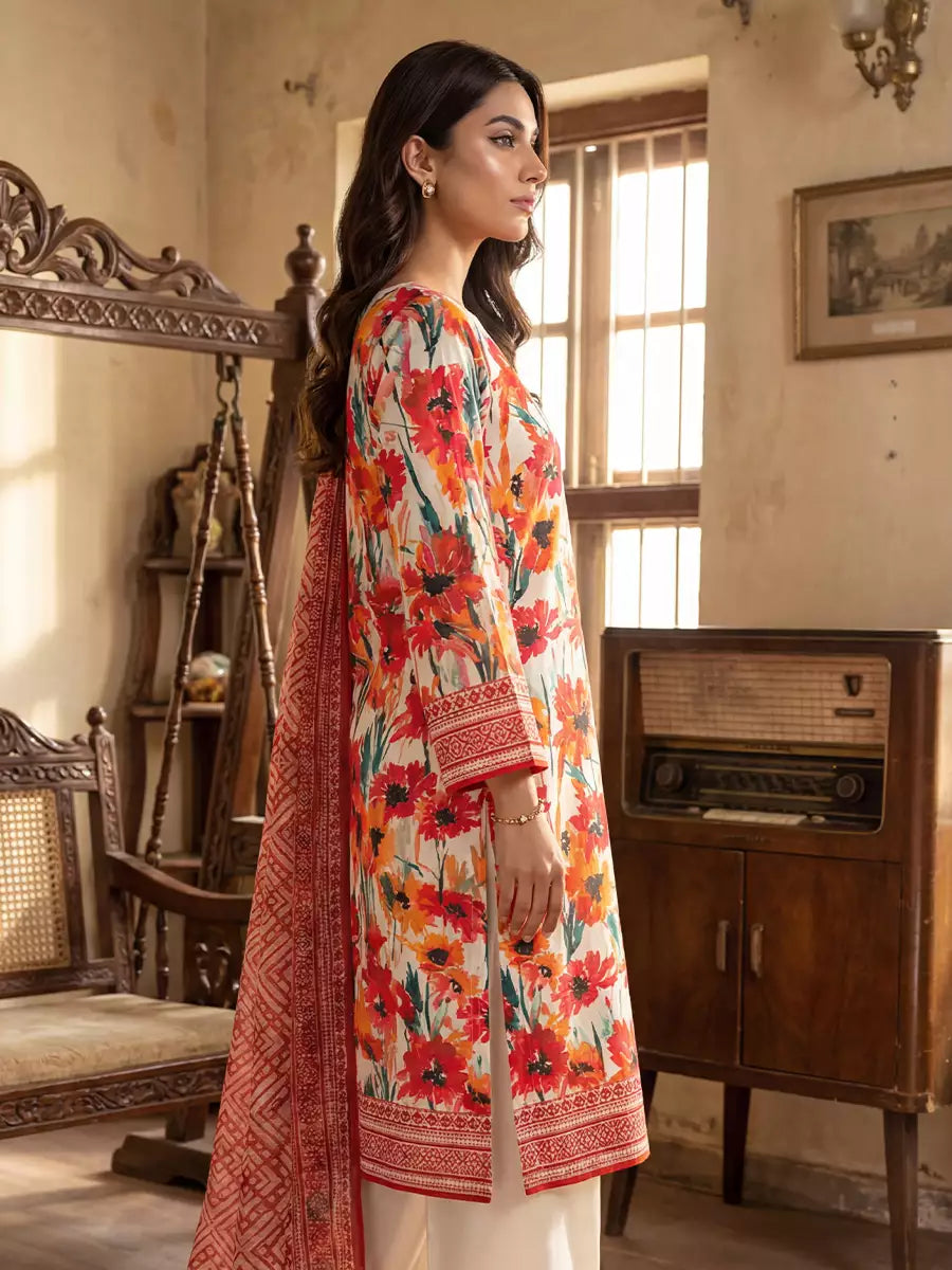 Salitex Unstitched Printed Lawn Silk 3 Piece Suit SUNS7ASI361 - Casual Collection