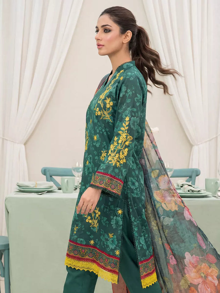 Salitex Women Unstitched Embroidered Lawn 3 Piece Suit SUNS8FS202 - Casual Collection