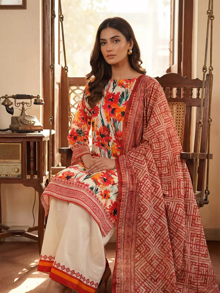 Salitex Unstitched Printed Lawn Silk 3 Piece Suit SUNS7ASI361 - Casual Collection