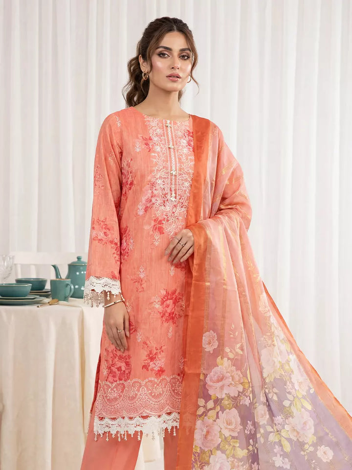 Salitex Women Unstitched Embroidered Lawn 3 Piece Suit SUNS8FS201 - Casual Collection