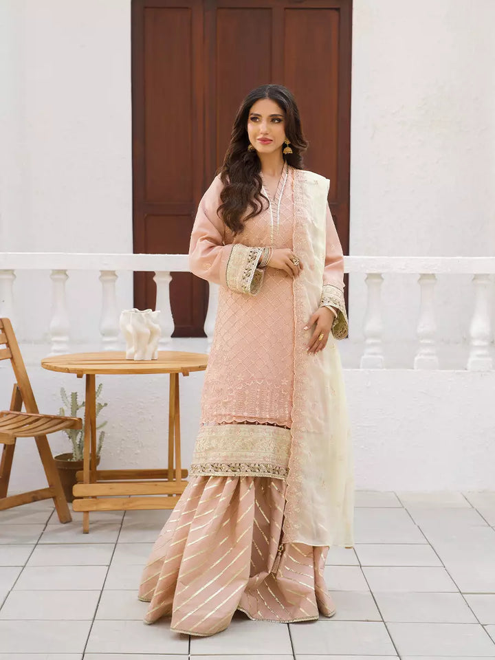 Salitex Unstitched Embroidered Chiffon 3 Piece Suit SUNW7CH114 - Festive Collection
