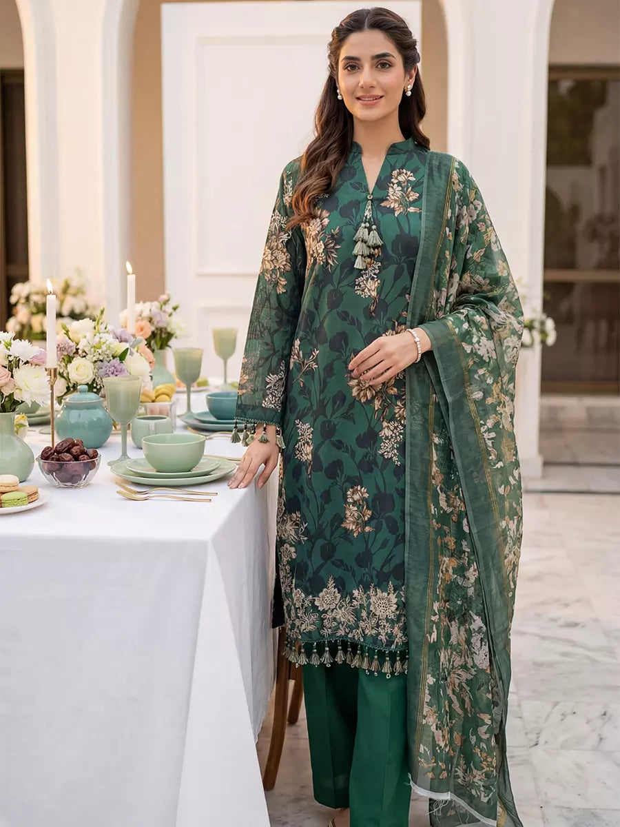 Salitex Women Unstitched Embroidered Lawn 3 Piece Suit SUNS8FS218 - Casual Collection