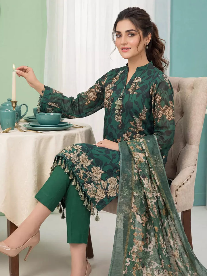 Salitex Women Unstitched Embroidered Lawn 3 Piece Suit SUNS8FS218 - Casual Collection