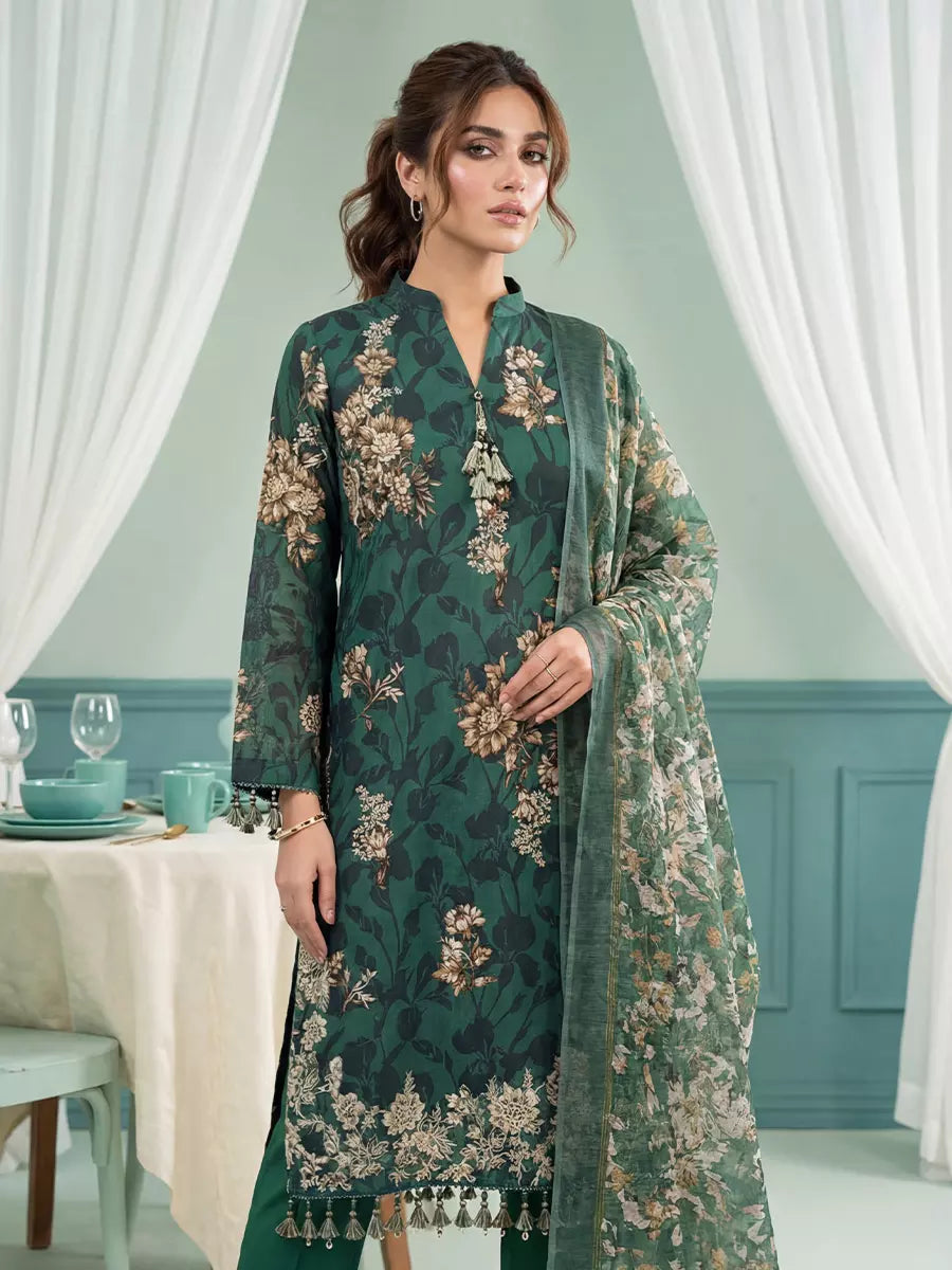 Salitex Women Unstitched Embroidered Lawn 3 Piece Suit SUNS8FS218 - Casual Collection