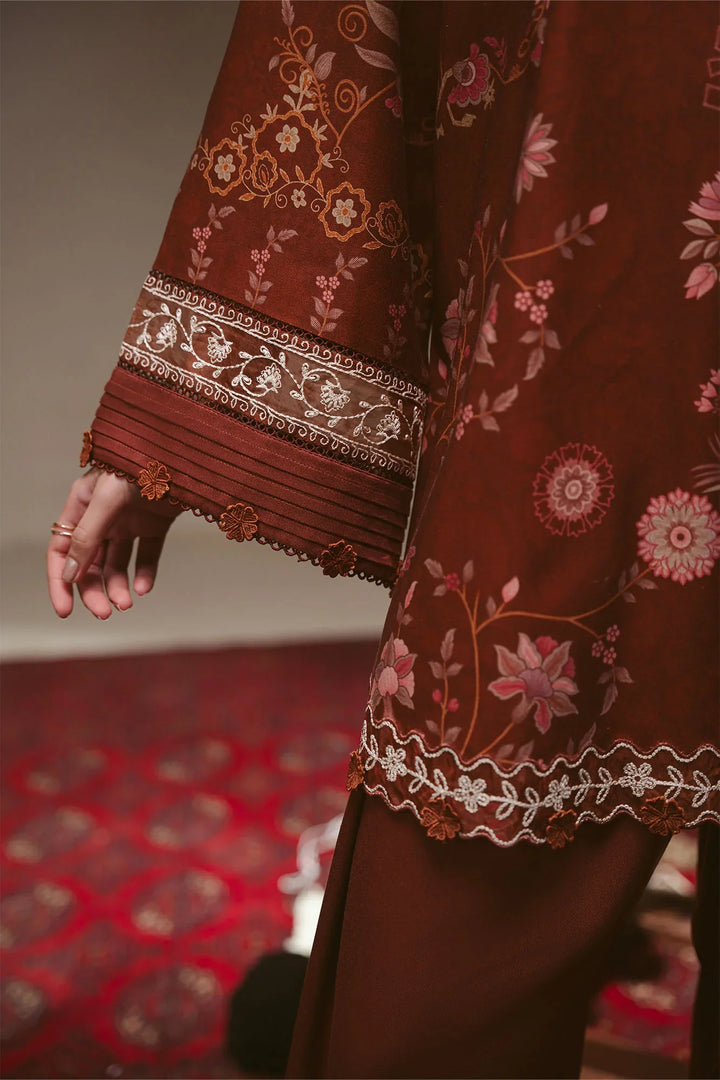 Cross Stitch Unstitched Printed Marina 3 Piece Suit CS26UW Sepia Grace  - Winter Collection