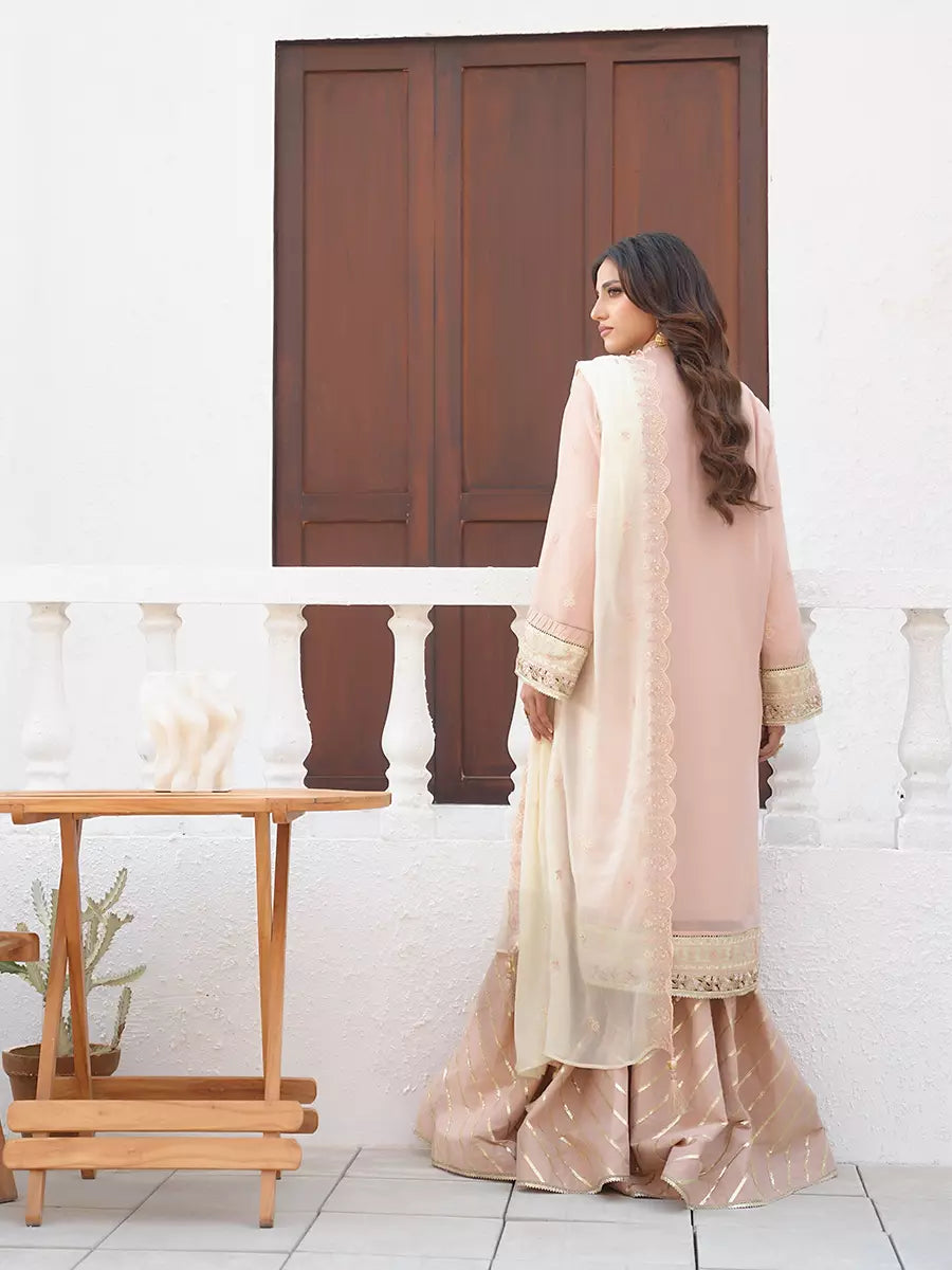 Salitex Unstitched Embroidered Chiffon 3 Piece Suit SUNW7CH114 - Festive Collection