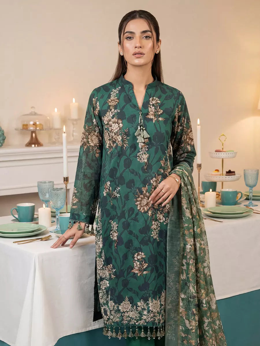 Salitex Women Unstitched Embroidered Lawn 3 Piece Suit SUNS8FS218 - Casual Collection