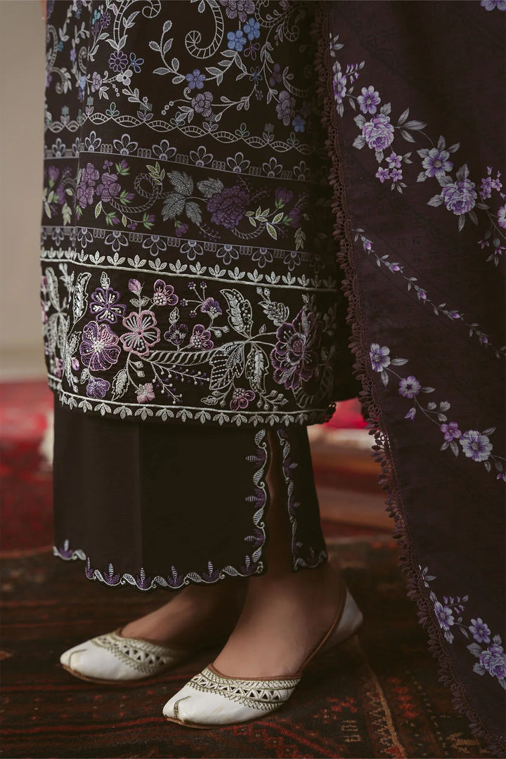 Cross Stitch Unstitched Printed Khaddar 3 Piece Suit CS26UW Sable Floret - Winter Collection