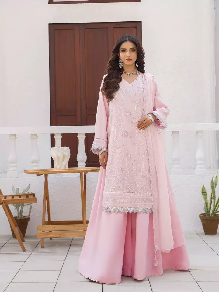 Salitex Unstitched Embroidered Chiffon 3 Piece Suit SUNW7CH103 - Festive Collection