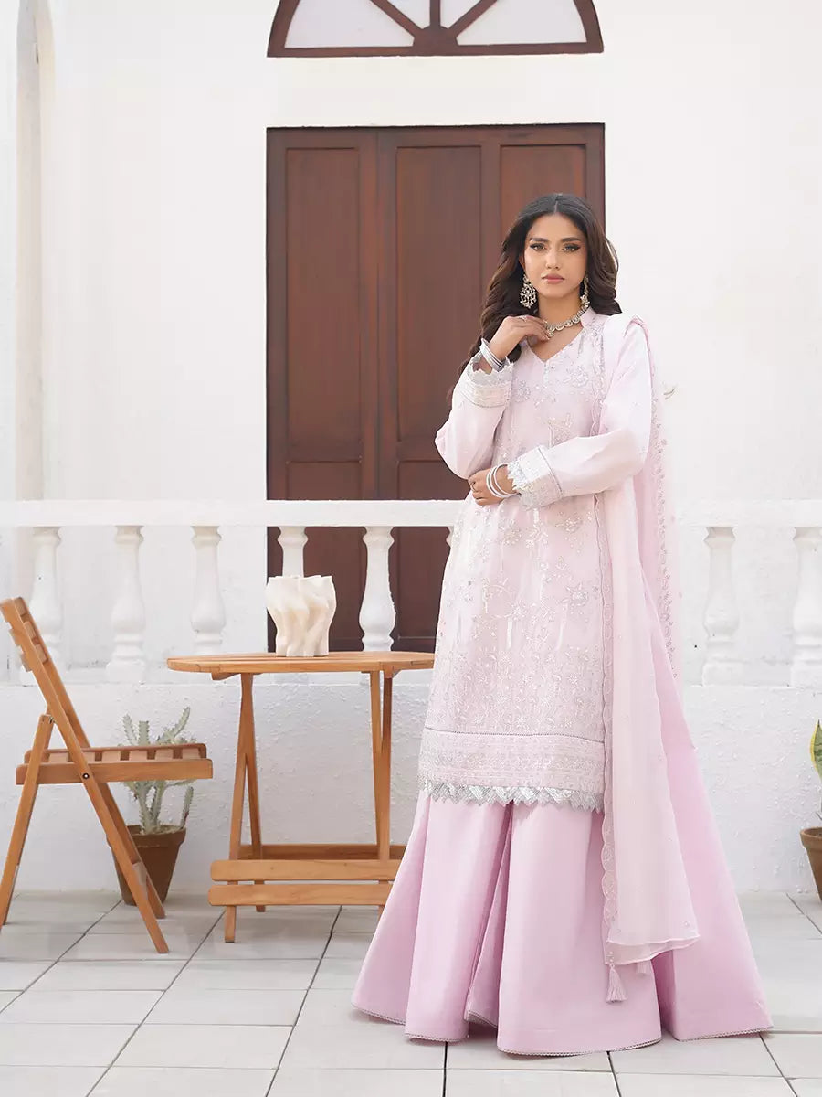 Salitex Unstitched Embroidered Chiffon 3 Piece Suit SUNW7CH103 - Festive Collection