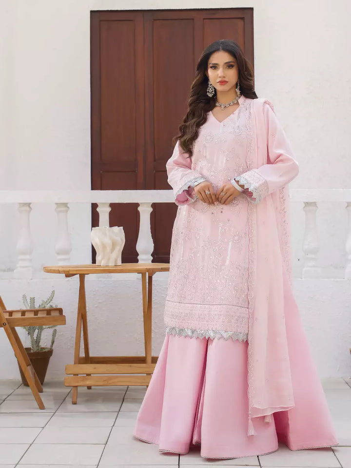 Salitex Unstitched Embroidered Chiffon 3 Piece Suit SUNW7CH103 - Festive Collection