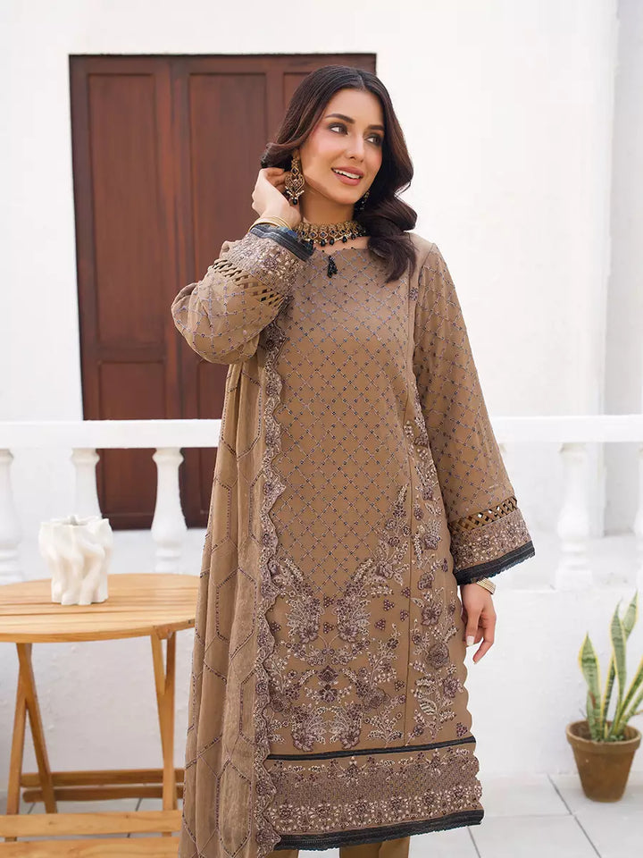 Salitex Unstitched Embroidered Chiffon 3 Piece Suit SUNW7CH099 - Festive Collection