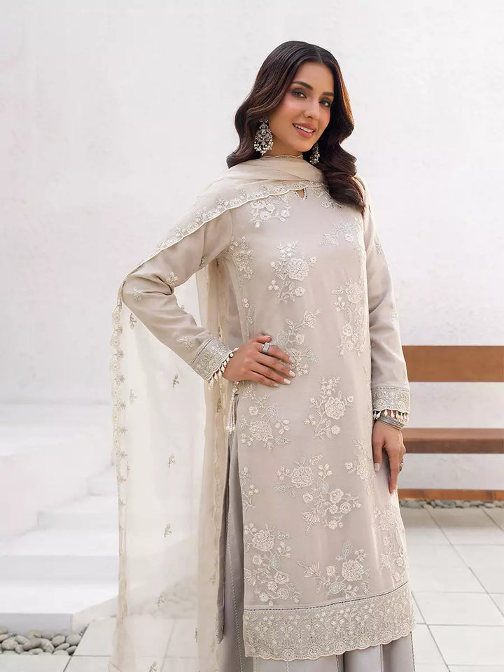 Salitex Unstitched Embroidered Chiffon 3 Piece Suit SUNW7CH105 - Festive Collection